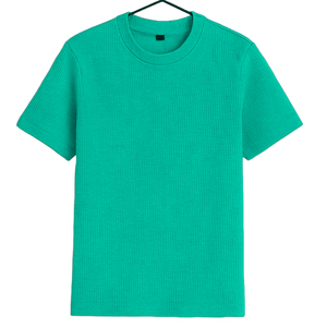 Camiseta de Hombre de Manga Corta con Cuello Redondo, de Color Sólido, con Logotipo Personalizado, de Spandex/Poliéster, Impresión por Serigrafía, Secado Rápido - Product Image 1