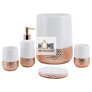 Juegos de baño de Metal personalizables, accesorios de decoración india de lujo, venta al por mayor - Product Image 5