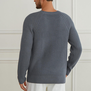 Vente en gros de nouveaux pulls pour hommes de couleur unie au design personnalisé à la mode à vendre pull à col rond à manches longues pour hommes - Product Image 2