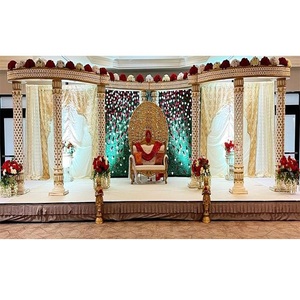 Décor de scène de mariage à thème tendance, magnifique événement de mariage, scène ouverte, décor exclusif de mariage, scène de cérémonie d'anneau - Product Image 1