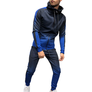 Veste de survêtement coupe-vent 2 pièces personnalisée pour hommes, jambe droite, rue, haute qualité, sport, polyester, ensemble baggy pour hommes - Product Image 4