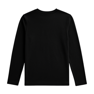 T-shirt à manches longues pour femme, noir, lourd, col rond, 100% coton biologique de luxe, pré-rétréci, certifié GOTS, coupe premium douce - Product Image 2