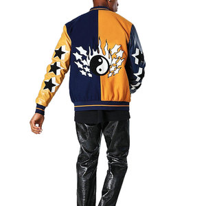 Vestes universitaires personnalisables style école, collège, sports, broderie, manches en cuir PU, corps en laine, fabricant OEM - Product Image 2