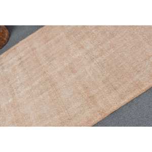 Alfombra Beige clásica moderna de lana hecha a mano de 3,8x6,7 pies con respaldo de látex de piel de conejo sintética patrón de retazos estilo turco Vintage - Product Image 5