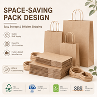 Proveedor de Bolsas de Papel con Asas Retorcidas, Bolsa de Transporte de Papel Kraft Marrón Personalizada para Panadería, Cafetería, Restaurante, Empaque de Alimentos al por Mayor, OEM