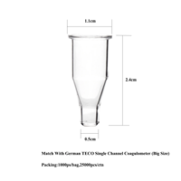 Cuvette micro-plastique de laboratoire, cuvette de coagulomètre TECO allemande, cuvette d'échantillon TECO