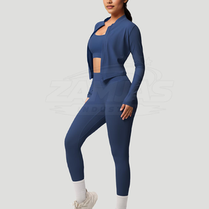 Conjuntos de Yoga de 3 Piezas al por Mayor, Ropa Deportiva para Gimnasio, Ropa Deportiva y de Yoga para Mujer - Product Image 2