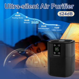 Purificador de Aire Cobectal ZQ2000A Negro, Gran Capacidad HEPA, 600 Pies Cuadrados, de Escritorio, Certificado por US ROHS, Purificación de Aire Doméstica - Product Image 4