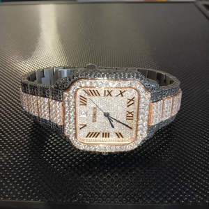 Reloj de diamantes de moissanita más vendido, diseño de lujo y estilo moderno, movimiento automático, exportadores indios para hombres - Product Image 4