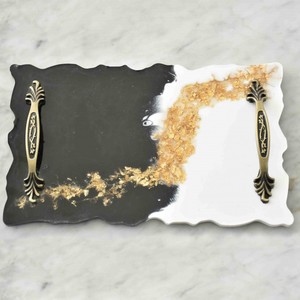 Handmade Resin Serving <b>Tray</b> High Quality Custom <b>Storage</b> <b>Trays</b> for Home Hotel Bathroom Kitchen Food Serving - Product Image 5