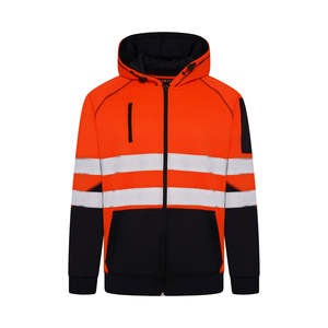 Sudadera con Capucha de Seguridad de Alta Visibilidad para Hombre, con Cremallera y Forro Polar, Chaqueta de Forro Polar OEM - Product Image 1