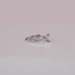 10KT or massif Style classique princesse coupe pleine éternité bague de luxe personnalisé mariage fiançailles ensemble laboratoire cultivé diamant IGI bague - Product Image 4