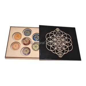 Acheter en ligne de l'artisanat en pierre semi-précieuse Arbre de vie Boîte cadeau en pierre chakra pour bijoux et emballage cadeau - Product Image 5