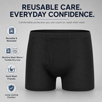 Caleçons Boxers Homme Avant-derrière 4 Couches Anti-fuite 200ML Respirant Anti-odeur Lavable Évacuation de l'humidité Écologique