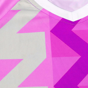 ชุดเสื้อฟุตบอลเสื้อฟุตบอลสีม่วงและสีขาวเครื่องแบบฟุตบอลเสื้อเจอร์ซีย์ออกแบบได้ตามต้องการใส่สบายราคาโรงงาน - Product Image 4