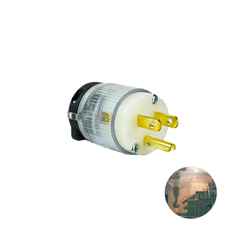 hot selling NEMA 5-15P 15A 125v Nylon led light plug for electric appliance