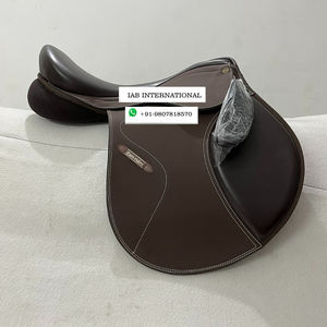 Sillín de caballo de salto de jinete europeo sintético personalizado con diseño de costura lisa de árbol de plástico de doble solapa para montar a caballo - Product Image 1