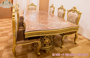 Juego de mesa de comedor de madera de teca con acabado plateado tallado pesado victoriano diseño moderno tamaño personalizable comedor de lujo - Product Image 4