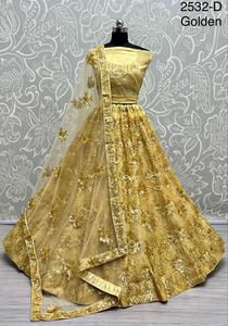 Style traditionnel superbe paillettes florales broderie Designer Lehenga Choli Ensemble élégant Net tissu pour les fêtes de mariage - Product Image 2