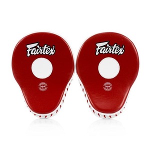 นวมซ้อมหนังแท้ Fairtex สีแดงคุณภาพสูง พร้อมสายรัดแบบปรับได้สำหรับผู้ใหญ่ MMA มวยไทย - Product Image 3