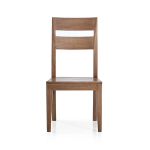 Silla de comedor moderna de madera con respaldo de listón - Product Image 1