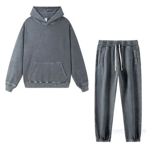 Survêtement personnalisé pour femmes contraste point rose fermeture éclair à capuche ensembles unisexe Patchwork brodé Patch à capuche ensemble court - Product Image 5