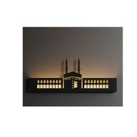 Art mural arabe en métal doré avec finition de haute qualité conçu pour les entrées de mosquée maisons islamiques avec thème spirituel