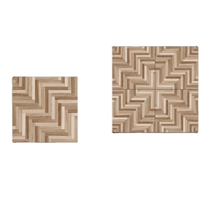 Zig-zac design décoratif en bois texture carreaux de sol en porcelaine 40x40cm - Product Image 1
