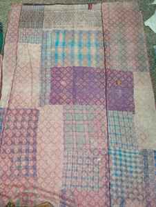 Hecho a mano Reversible Kantha sostenible cosido a mano Kantha tradicional Vintage 100% algodón hecho a mano Boho Chic Kantha - Product Image 3