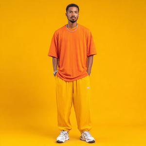 Baggy mi-poids t-shirt survêtement hommes surdimensionné goutte épaule t-shirt surdimensionné pantalon ensemble été Baggy t-shirt survêtement hommes - Product Image 6