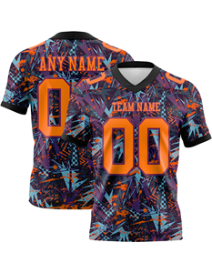 Venta al por mayor de camisetas de fútbol americano logotipo del equipo personalizado sublimación aparejos sarga bordado ropa deportiva para hombres y jóvenes OEM - Product Image 3