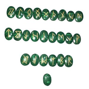 Rune เซ็ตหินโมราไนท์ตีธรรมชาติ,ชุดหินบำบัด Rune แร่ธรรมชาติหินคริสตัลพลอยขายส่ง - Product Image 3