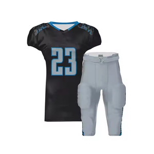 Uniformes de fútbol americano sublimados personalizados para hombres, pantalones de Jersey de equipo, estampado de números, tela de aparejos de secado rápido transpirable - Product Image 1