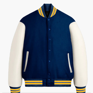 Veste universitaire en cuir de laine avec logo brodé chenille d'hiver personnalisée veste de baseball pour hommes - Product Image 2