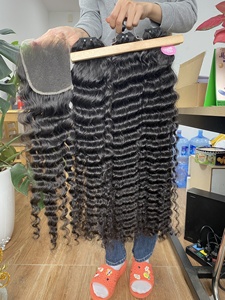 100% cheveux bruts vietnamiens, birmans bouclés, vente en gros de cheveux humains Double trame bon prix meilleure vente - Product Image 6