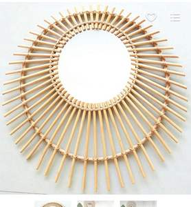 La mejor colección de espejos de ratán, marco de luz, espejo de salón de pared, venta al por mayor, buen precio, espejo de tocador de maquillaje - Product Image 6