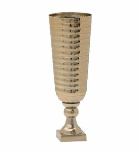 Vase floral moderne en métal taille personnalisée enduit d'or forme ronde luxe nouveau design pour Caffey Hotel & Restaurants Vases élégants - Product Image 1