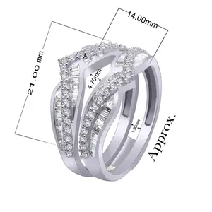 Anillo de Compromiso de Oro Blanco de 14K para Mujer con Diamantes Cultivados en Laboratorio de 0.75CT, Anillo Vintage con Protección, Regalo de Aniversario, Certificado IGI - Product Image 2