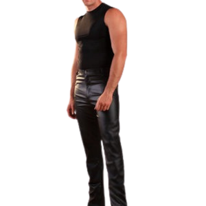 Suspensorio de Cuero Sintético Negro y Naranja, Talla Única, Ropa Interior Fetiche - Product Image 5