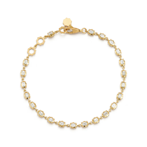 Wholesale Lab Grown Diamond Tennis <b>Bracelet</b> Georgian Style Cut Down Setting Dainty Gold <b>Bracelet</b> Vintage Jewelry Supplier OEM - Product Image 2
