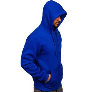Sudadera con Capucha Azul Rey para Hombre, Sudadera de Algodón Regular con Forro Cálido y Estampado - Product Image 5