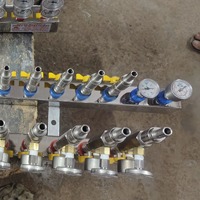 Collecteur d'eau Dubey International 12 entrées 12 sorties avec manomètre de pression et thermomètre Super B, garantie 2 ans, antirouille, longue durée de vie