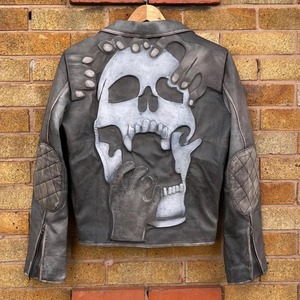 Veste en cuir noir de luxe unisexe de haute qualité avec poches à rabat sur la poitrine, veste patchwork au design vintage pour l'hiver - Product Image 5