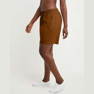 Women Breathable Shorts Casual Fleece Workout High Waist Drawstring Pocket Shorts Street Wear Loose Fit Women Soft Cotton Shorts - Product Image 3