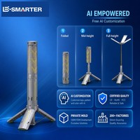 Lampe de travail LED pliable avec trépied télescopique rechargeable pour le camping