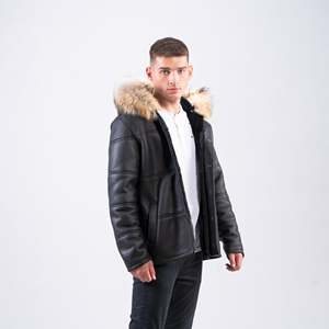 Veste en cuir véritable pour hommes 2025 Nouvelle mode d'automne à manches longues pour hommes Veste d'hiver Vestes pour hommes - Product Image 4