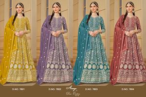 Qualité supérieure Indien Pakistan Faux Georgette Salwar Costumes Dupatta Broderie Travail En Gros Approvisionnement D'usine À Vendre - Product Image 6