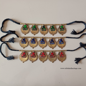 Collar Gargantilla Tribal Kuchi Hecho a Mano, Joyería Étnica Afgana Boho para Mujer, Accesorio Vintage para Festivales - Product Image 2