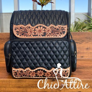 Nouveau sac à dos unisexe en cuir matelassé en treillis de diamant de luxe de créateur - Product Image 1