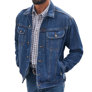 Veste en jean polyvalente pour hommes de coupe régulière avec col pliable et manches longues, adaptée au travail et à l'aventure du week-end - Product Image 4